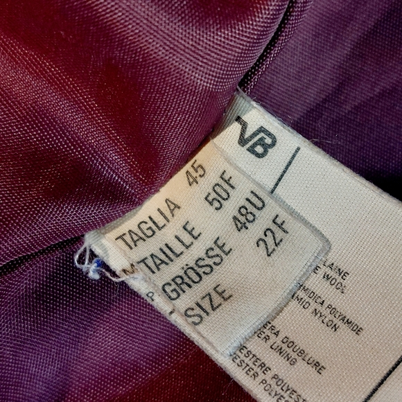 Elena Miro vintage 90s purple wool overcoat, UK22/US18, EUC - Picture 8 of 9